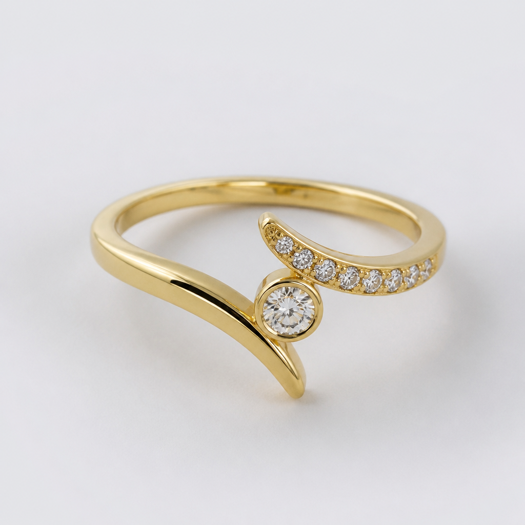 A women's ring
photorealistic jewelry design, A women's ring, modern style, just the design no text