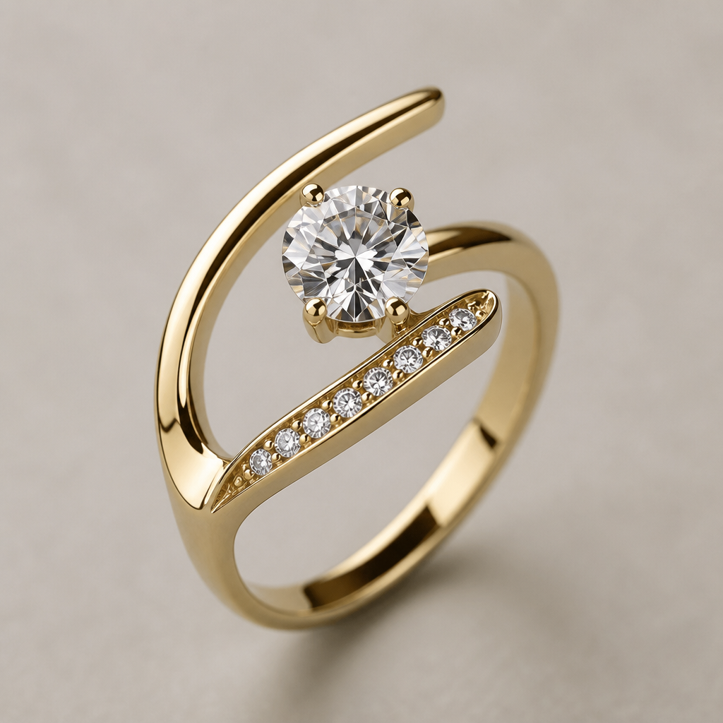 A women's ring
photorealistic jewelry design, A women's ring, modern style, just the design no text