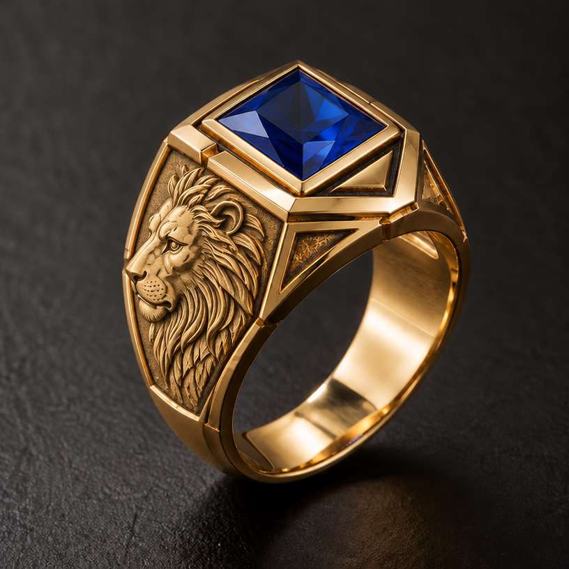 Make the head of a lion flat
edit the attached jewelry design with these instructions: Make the head of a lion flat. keep it photorealistic, just the design no text