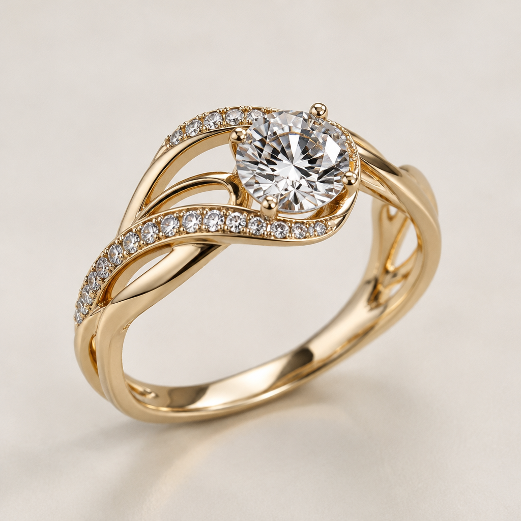 A women's ring
photorealistic jewelry design, A women's ring, modern style, just the design no text