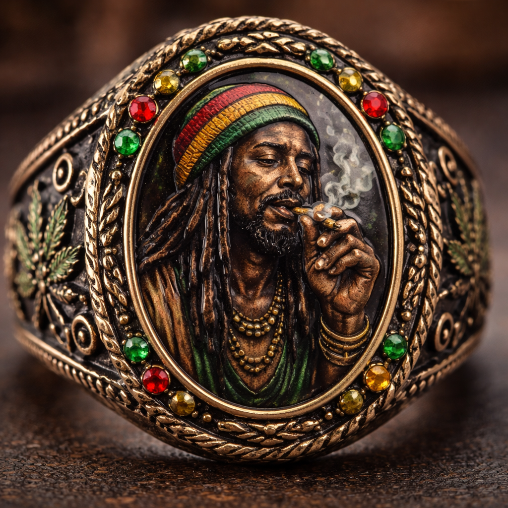 Room Camera prison rasta man joint Ring