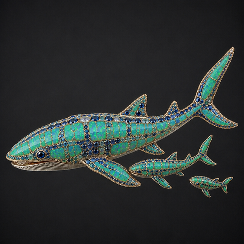 Make the opal blue and green
edit the attached jewelry design with these instructions: Make the opal blue and green. keep it photorealistic, just the design no text