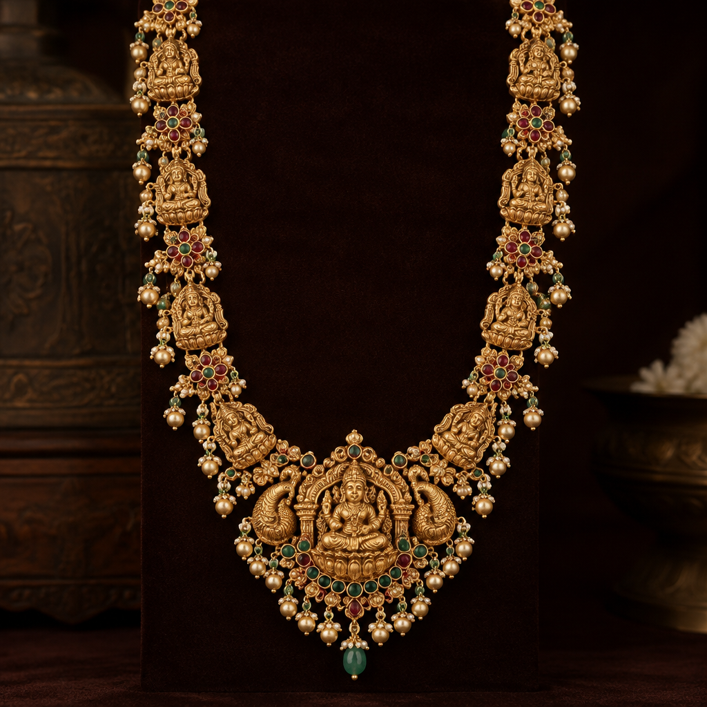 Indian bridal long necklace
photorealistic jewelry design, Indian bridal long necklace , heritage style, just the design no text