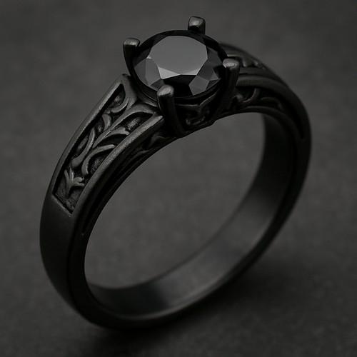 Black Engagement titanium ring, very cool, I work in Security so would need to be a Bit plain  