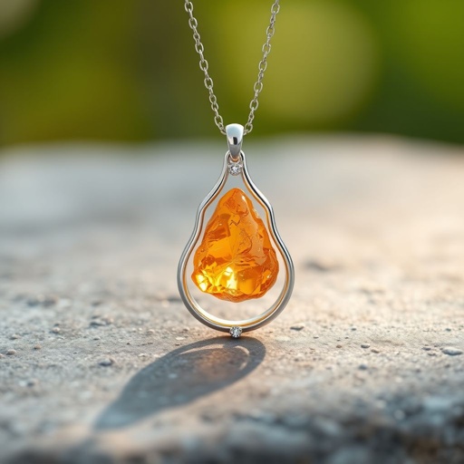 Create a pendant with raw natural gemstone pendant shall look like sun rising. Using minimal silver 