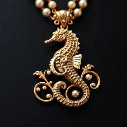 Sea horse with letter C inside her