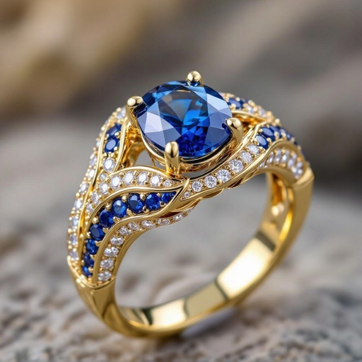 Sapphire dragon ring