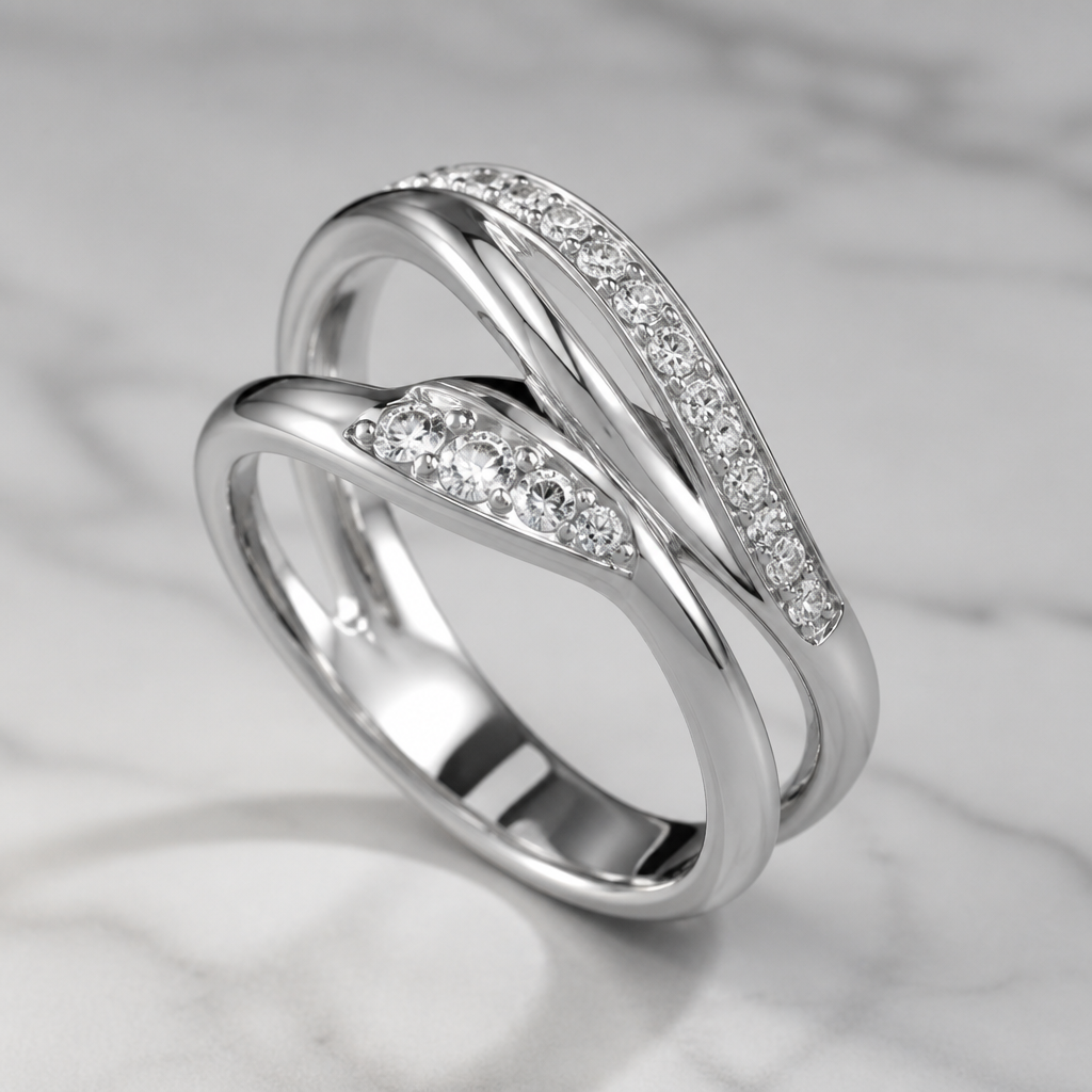 A women's ring
photorealistic jewelry design, A women's ring, modern style, just the design no text