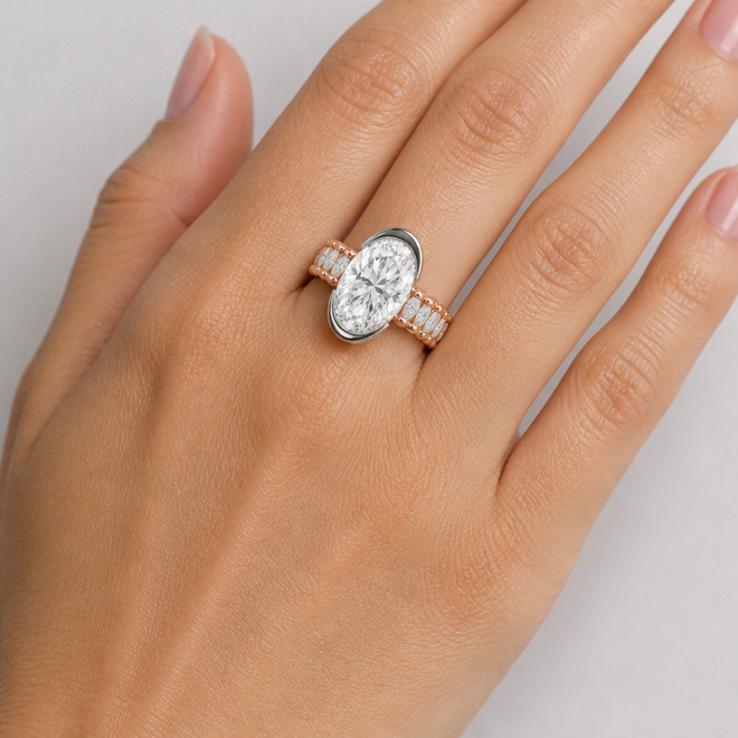 how does this look on a hand
edit the attached jewelry design with these instructions: how does this look on a hand. keep it photorealistic, just the design no text