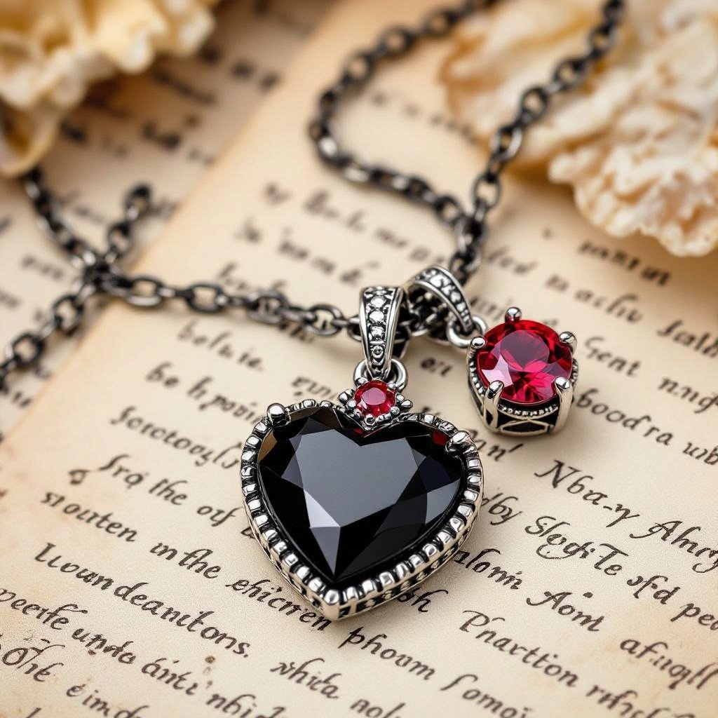 A red diamond shaped we like a black heart and ruth written on 