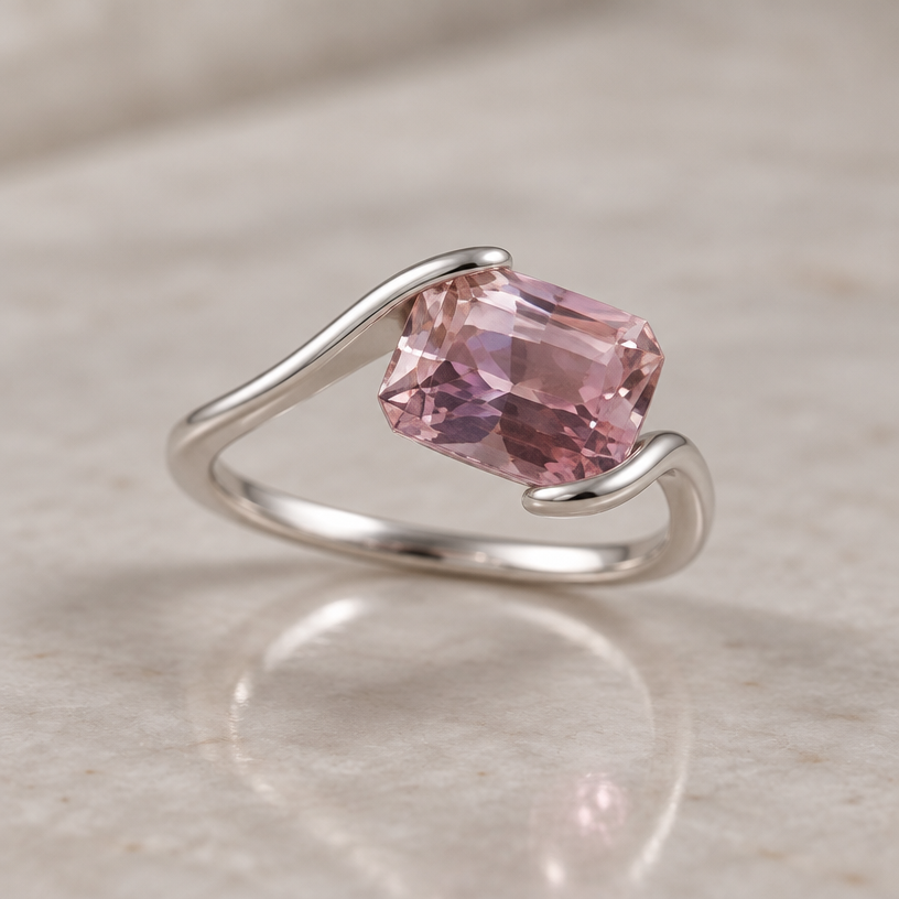 A women's ring made of silver, ultra-minimalist, very simple and clean, understated, no embellishments. take this stone in the picture and give me something different its a bigger stone i want something whimsical and new
using the attached image as a visual reference, create A women's ring made of silver, ultra-minimalist, very simple and clean, understated, no embellishments. take this stone in the picture and give me something different its a bigger stone i want something whimsical and new. photorealistic, just the design no text