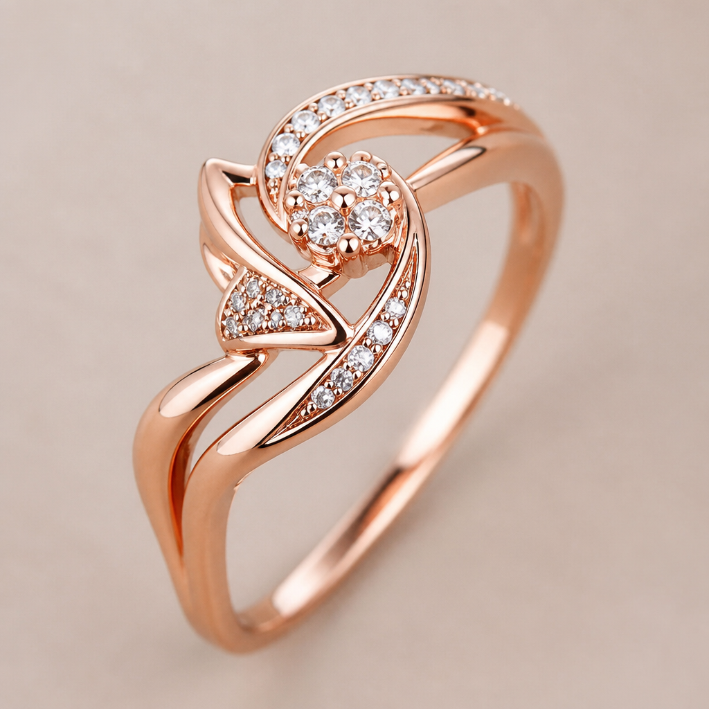 A women's ring. Jay Bhawani Jewellers dechu Dhanraj Soni
photorealistic jewelry design, A women's ring. Jay Bhawani Jewellers dechu Dhanraj Soni, modern style, just the design no text