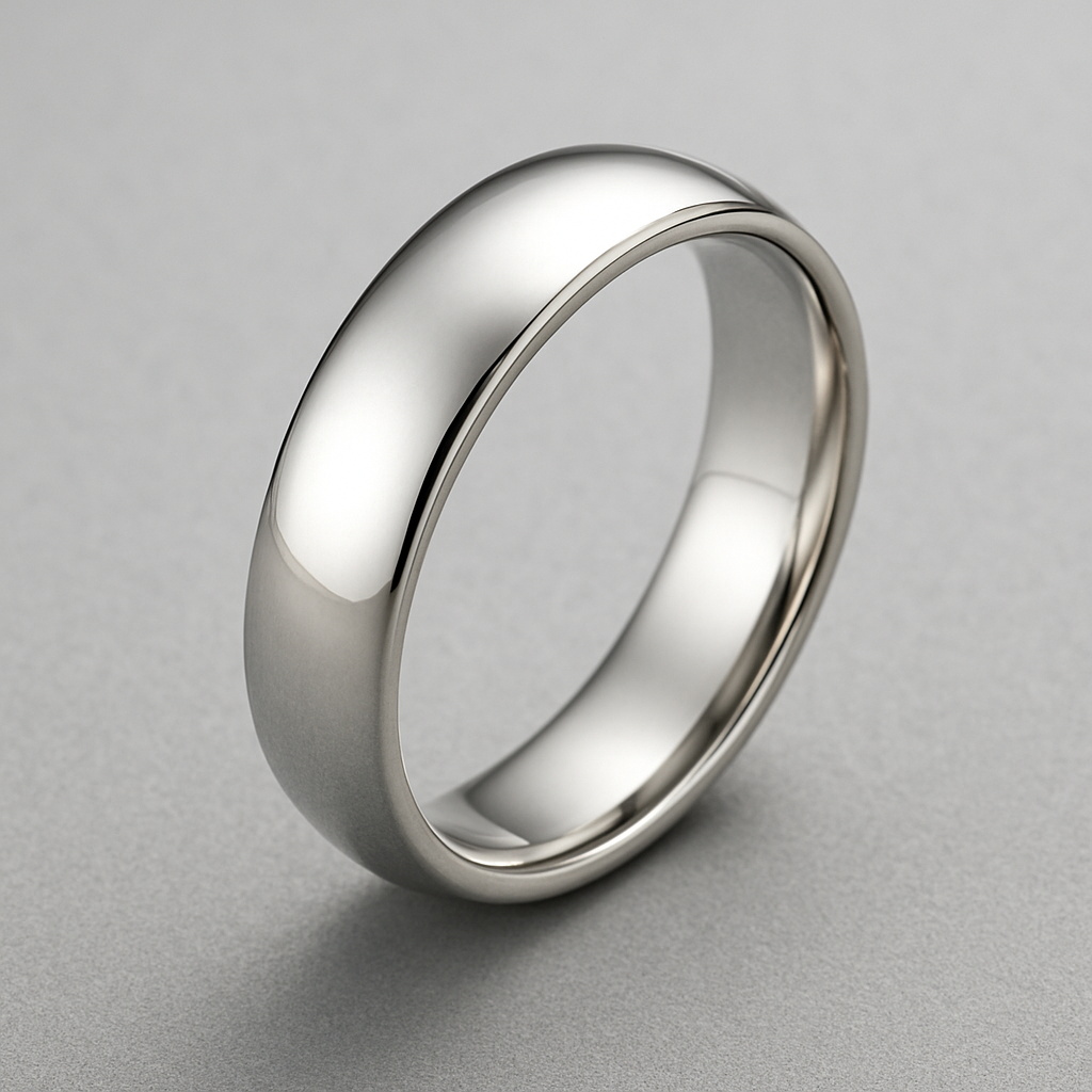 Classic silver wedding ring 