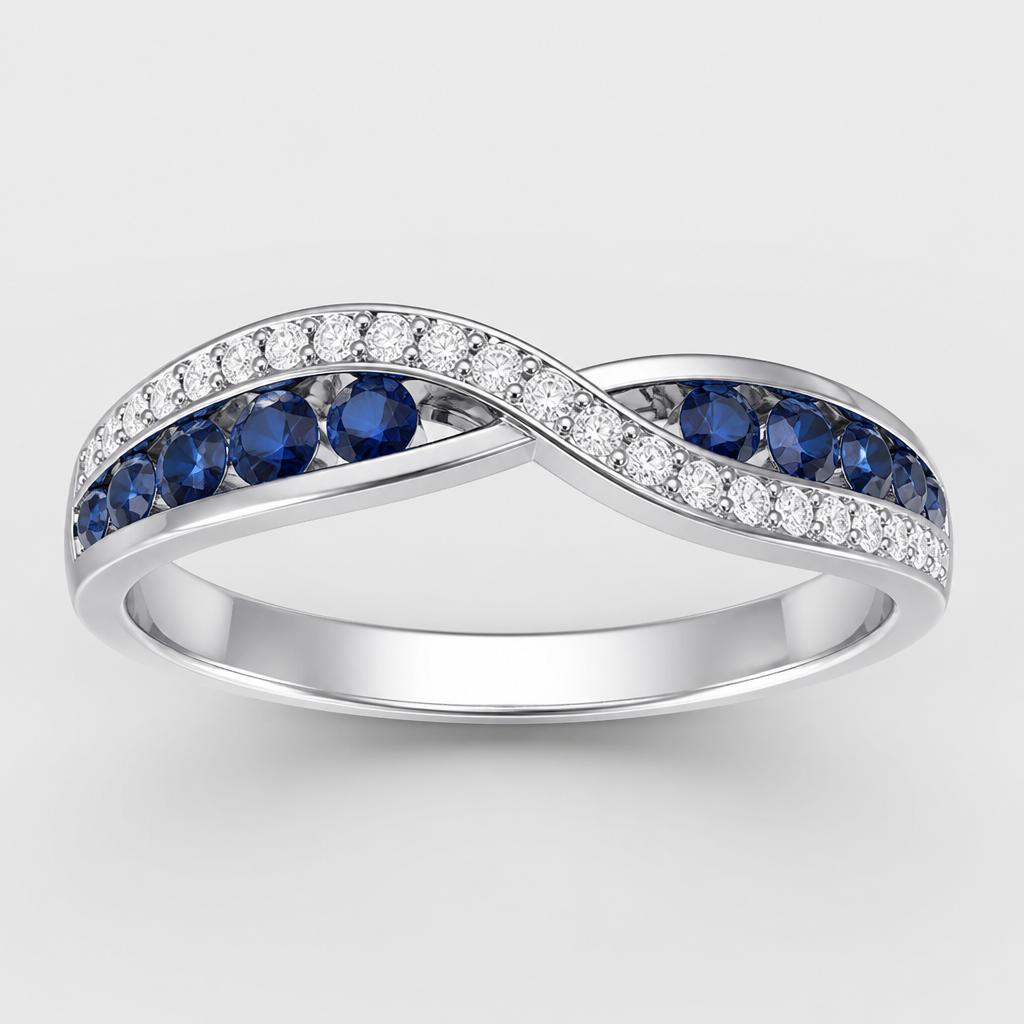A women's ring. Une bague simple ornée de diamants et de saphirs
photorealistic jewelry design, A women's ring. Une bague simple ornée de diamants et de saphirs, modern style, just the design no text