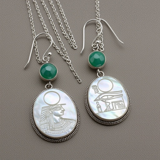 Zototy long earrings with a pendant symbolic image of the Egyptian god Ra with a bird's head symbol of the sun long chains
