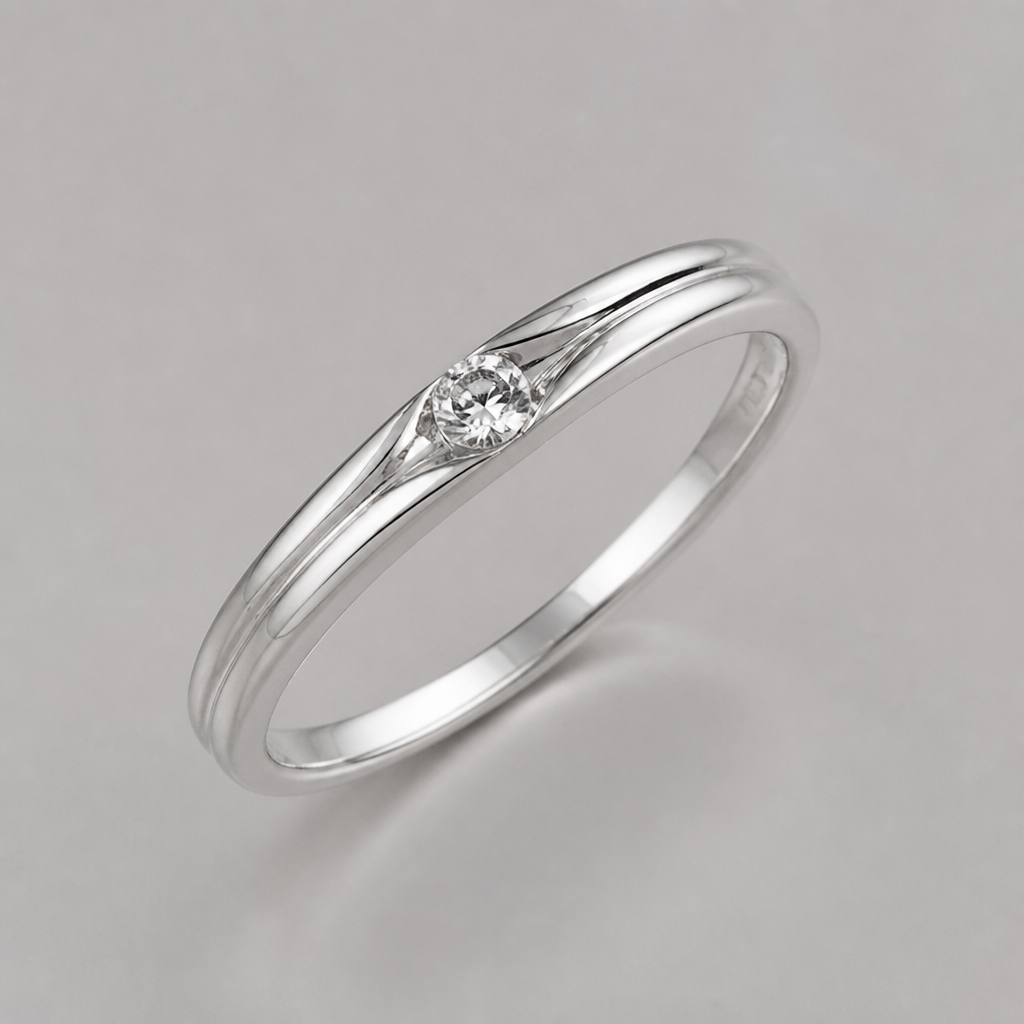 A modern women's ring made of silver with diamond stones suitable for wedding. аккуратное маленькое кольцо парное с гравировкой 04.12
photorealistic jewelry design, A modern women's ring made of silver with diamond stones suitable for wedding. аккуратное маленькое кольцо парное с гравировкой 04.12, modern style, just the design no text