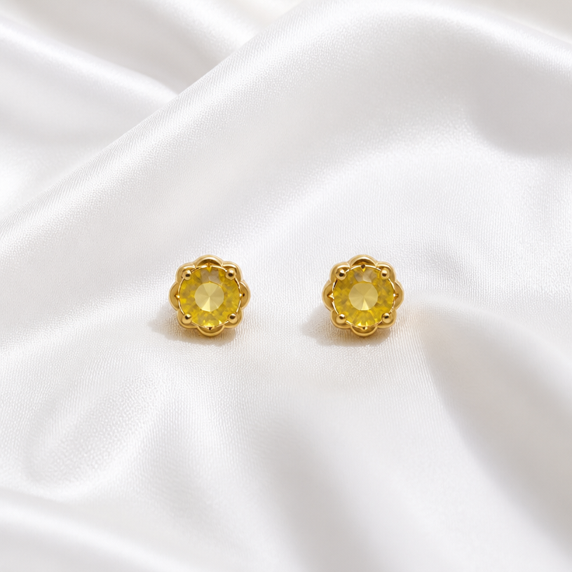 A women's earrings made of gold. coloque sobre um fundo branco de pano seda
using the attached image as a visual reference, create A women's earrings made of gold. coloque sobre um fundo branco de pano seda. photorealistic, just the design no text
