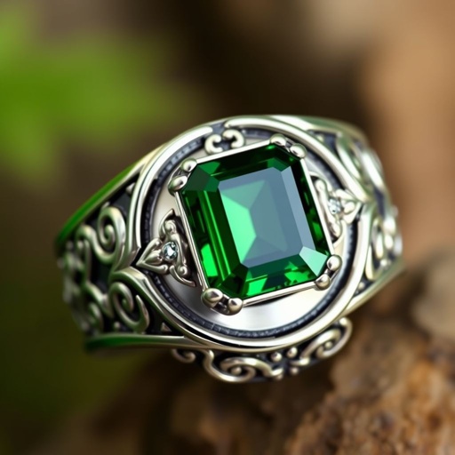 Tungsten with a emerald cut pyronite