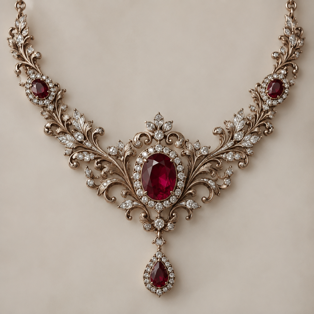 جميل
photorealistic jewelry design, جميل, victorian style, just the design no text