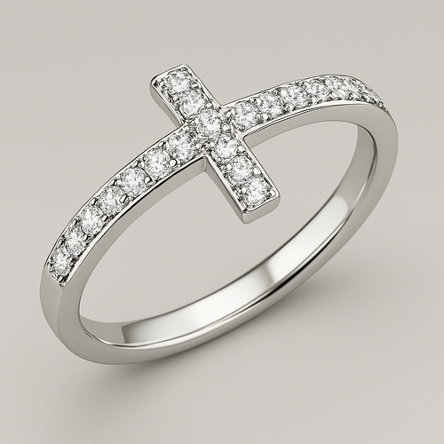 pave t bar ring with diamond