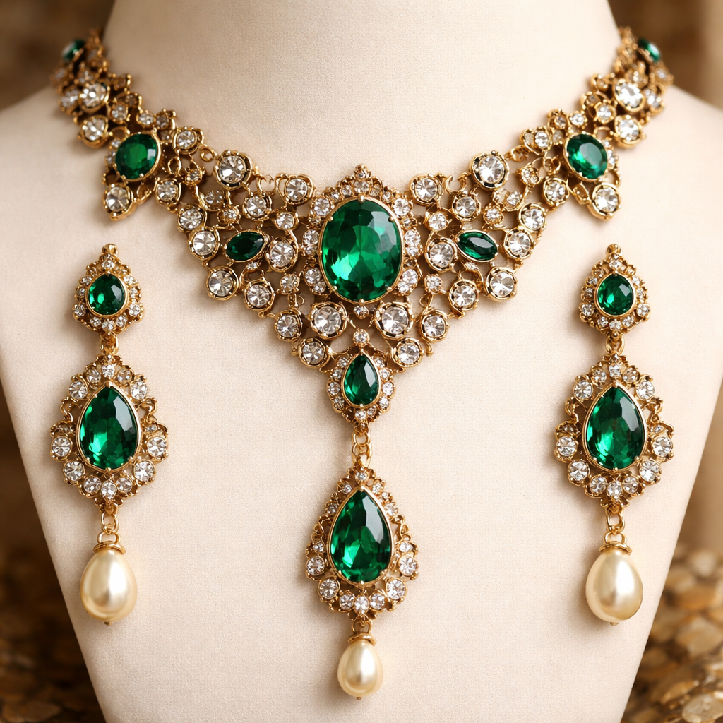 Necklace and earrings