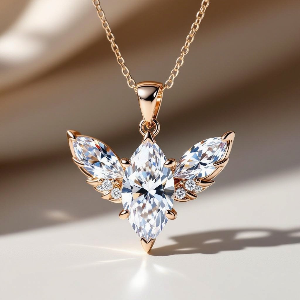 1 whole diamond=1 wing, rose gold diamond