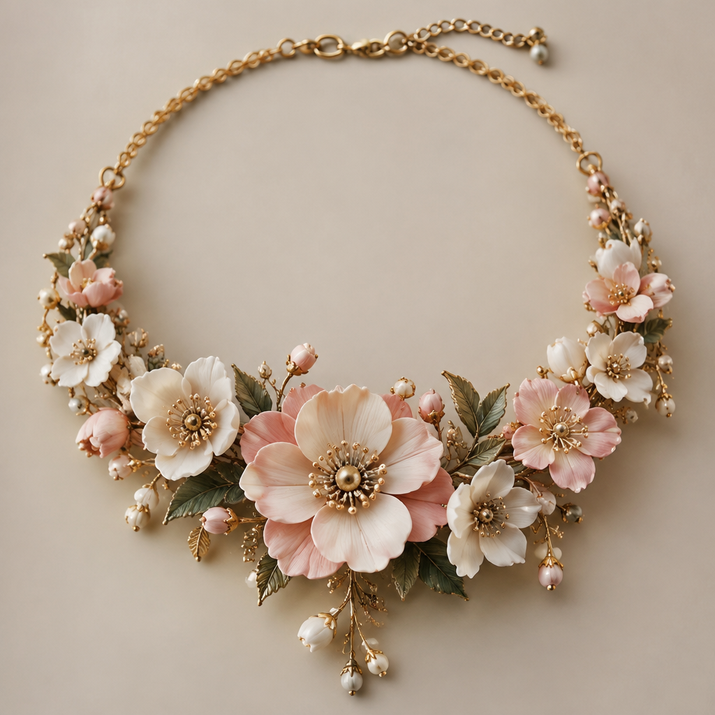 Floral clay
photorealistic jewelry design, Floral clay
, asian_inspired style, just the design no text
