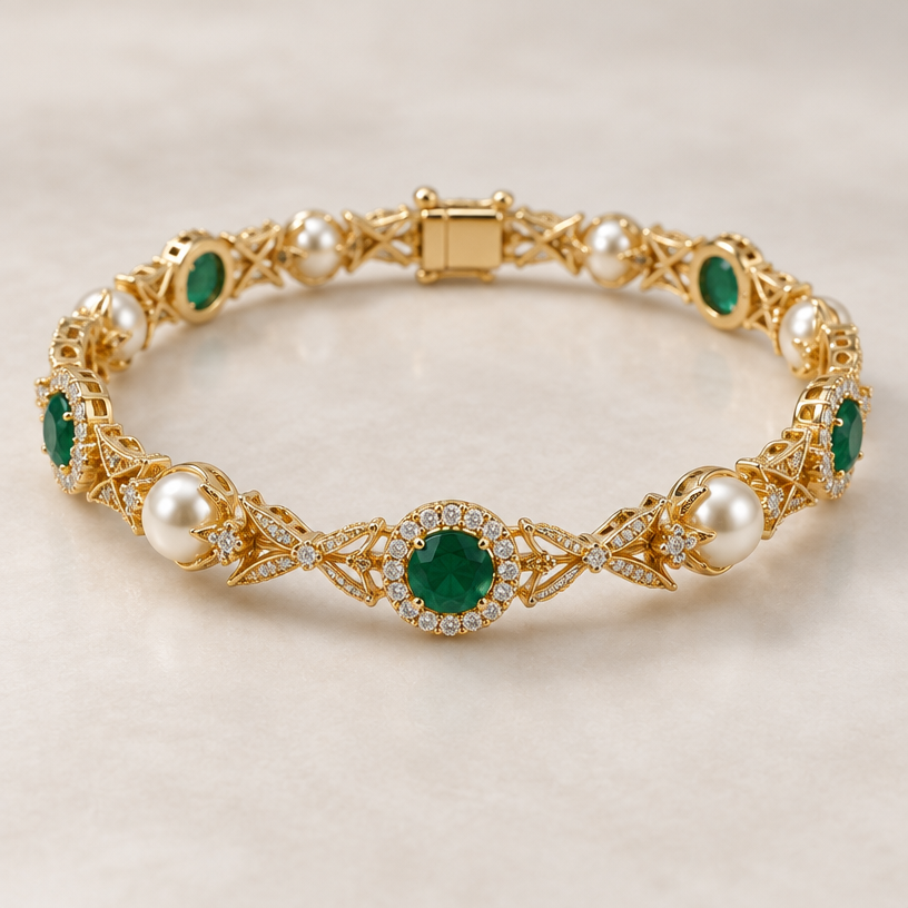 A women's bracelet. bangle
using the attached image as a visual reference, create A women's bracelet. bangle. photorealistic, just the design no text