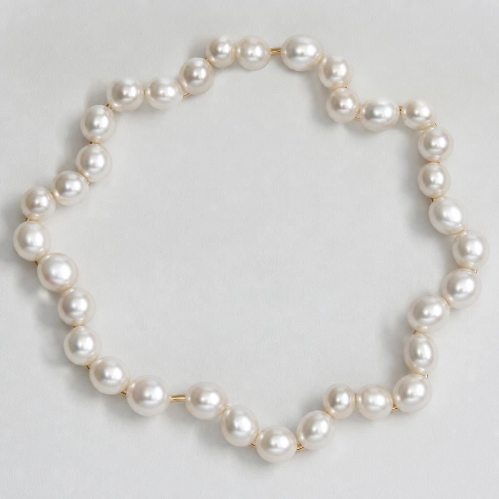 Make a nice necklace with just a pearls
photorealistic jewelry design, Make a nice necklace with just a pearls, contemporary style, just the design no text