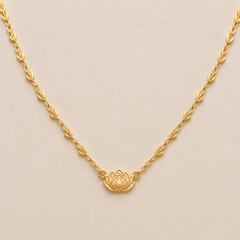 make the flower and little daintier
edit the attached jewelry design with these instructions: make the flower and little daintier. keep it photorealistic, just the design no text