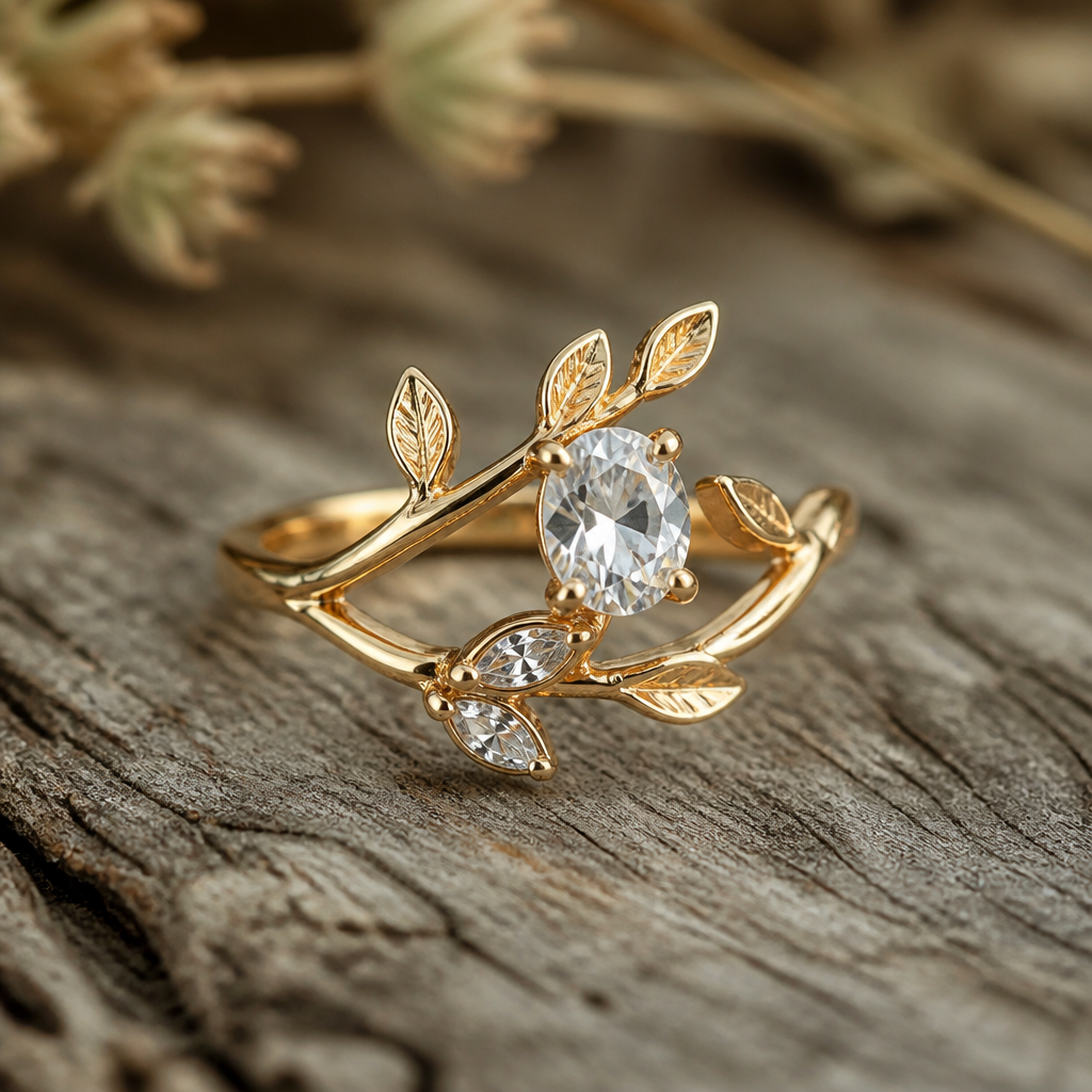 A nature-inspired women's ring
photorealistic jewelry design, A nature-inspired women's ring, nature_inspired style, just the design no text