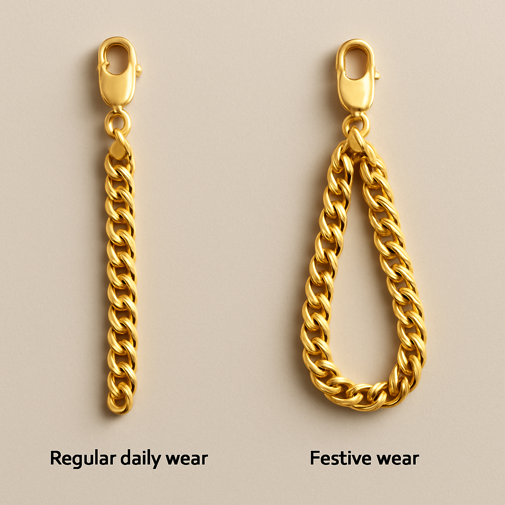 create regular daiky wear and festive wear gold chains