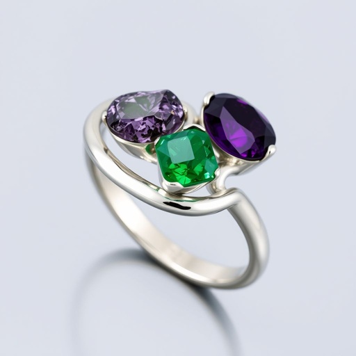 Adjustable ring , silver use minimal, use 2 raw natural gemstone, elegant