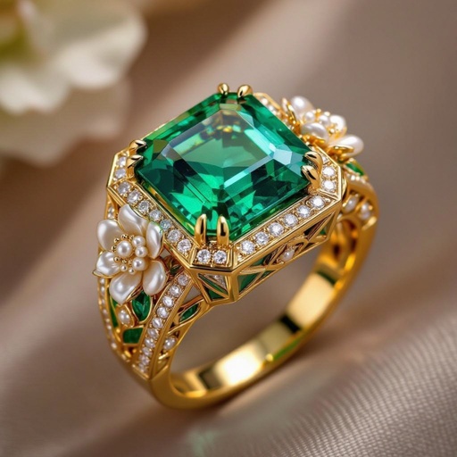 Modern columbia jewelry design with gold