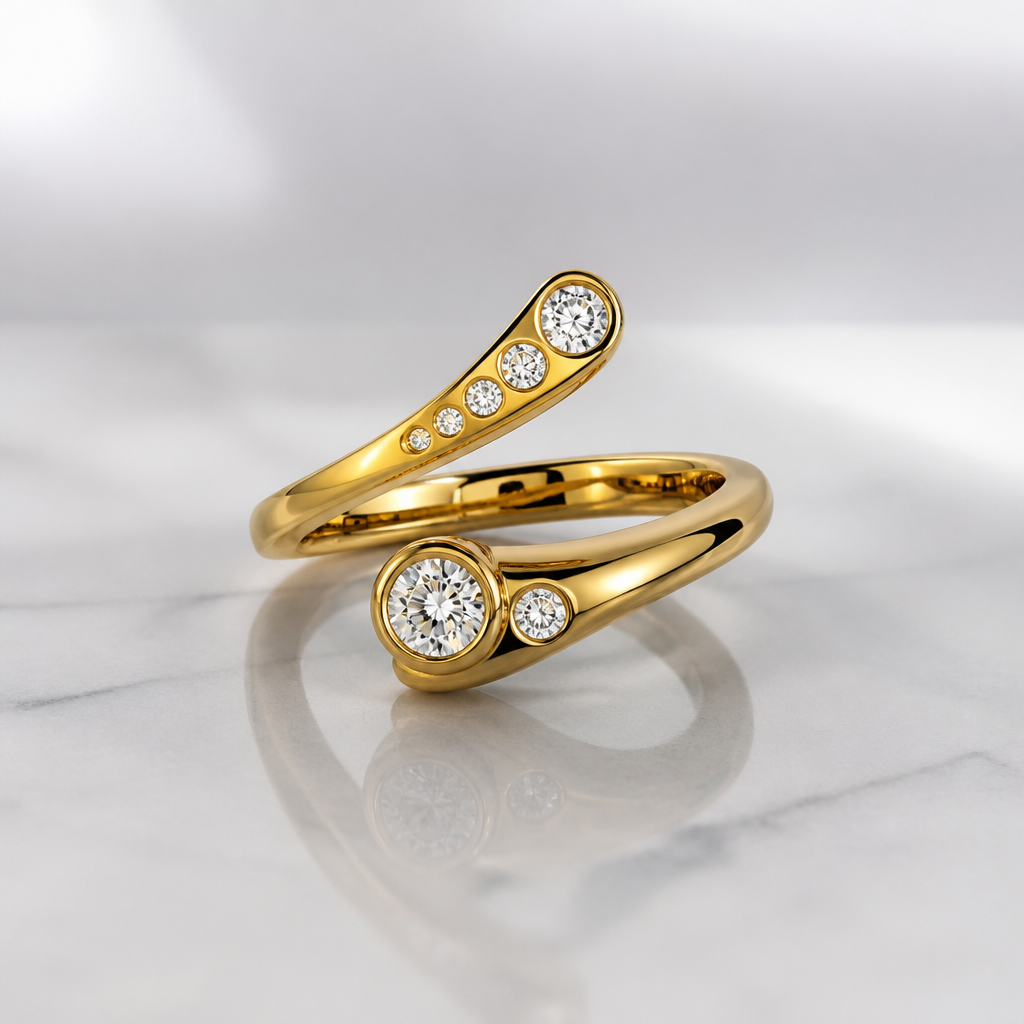 A women's ring
photorealistic jewelry design, A women's ring, modern style, just the design no text