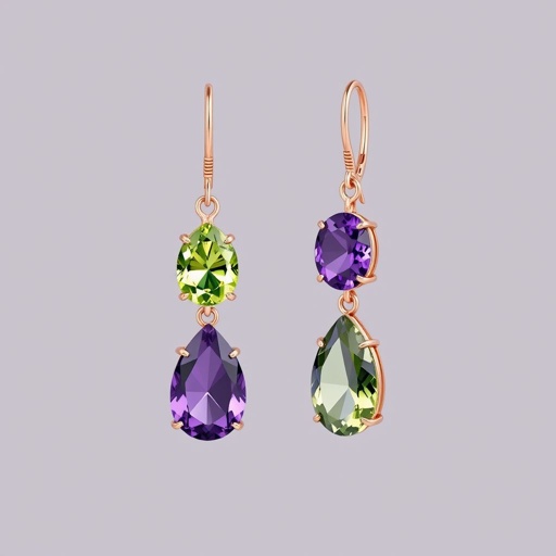 Gemstones: Each earring showcases two faceted gemstones. The top stone is oval-shaped, while the bottom stone is larger and oval-shaped, giving a graduated and balanced look. 	•	Metal: The stones are bezel-set in gold vermeil or silver. 	•	Style: The earrings use a hook-wire (fishhook) ear fitting, which offers a classic, secure, and comfortable wear. 	•	Design Aesthetic: The style is refined and feminine, blending simplicity with a touch of bold color, suitable for both formal occasions and elegant daywear.