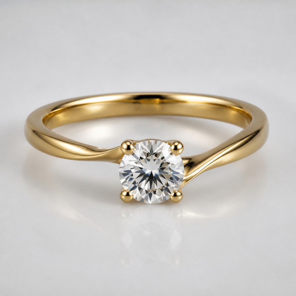Anillo talla 7 solitario con diamante vvs1 color y oro 18k
photorealistic jewelry design, Anillo talla 7 solitario con diamante vvs1 color y oro 18k , modern style, just the design no text