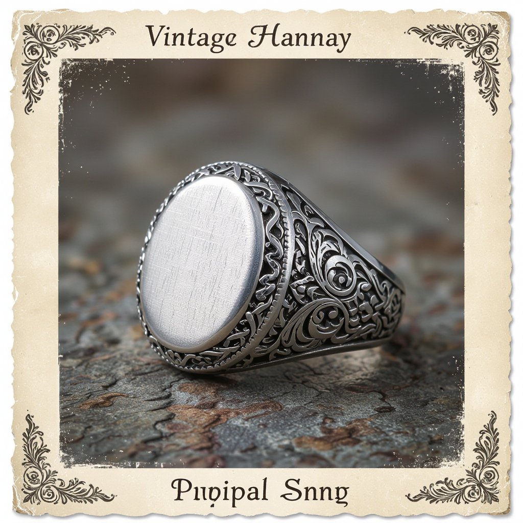 Titanium Clan Hannay of Scotland signet ring