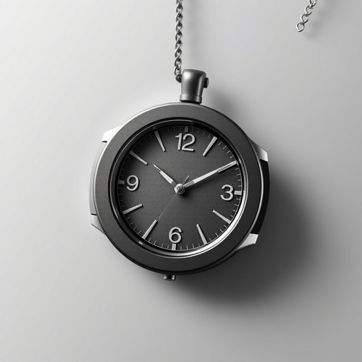 A watch necklace with numbers on both the sides