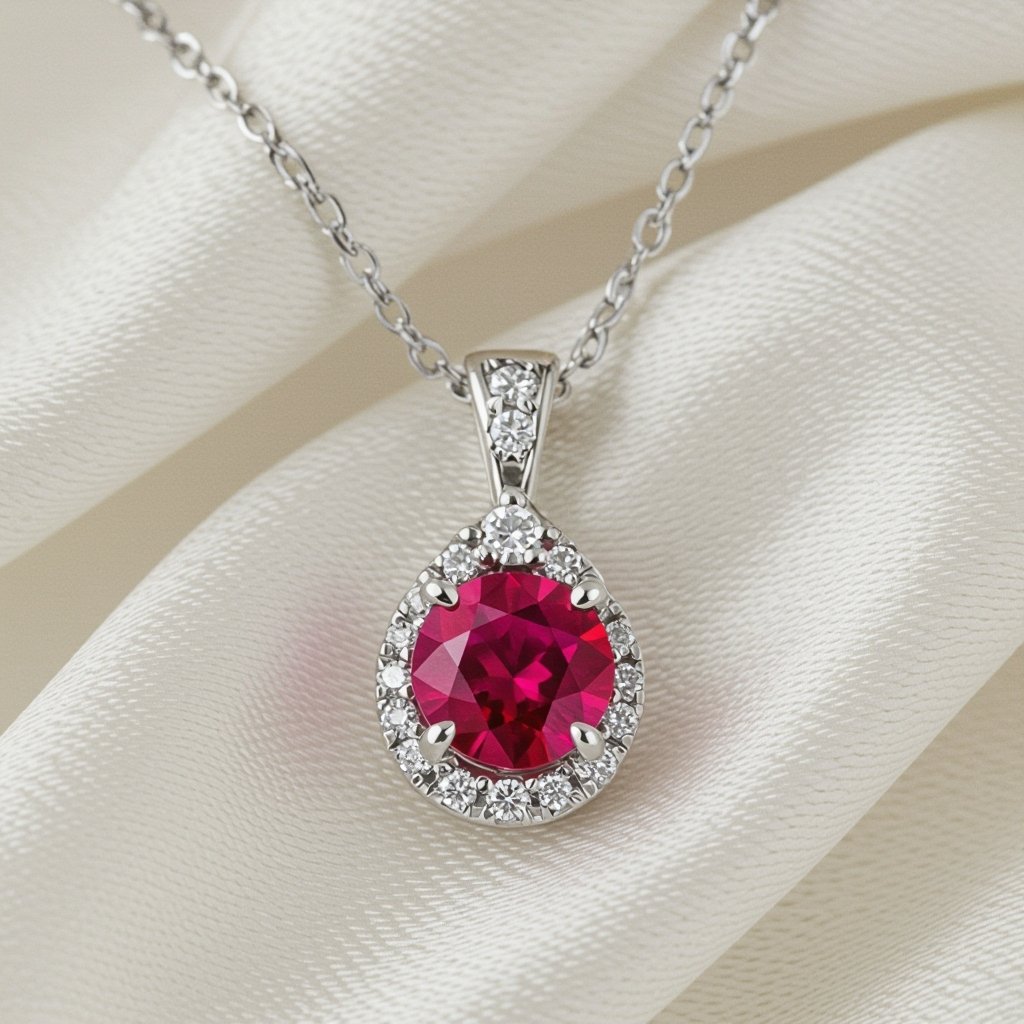 Necklace  ruby jewel dtyle