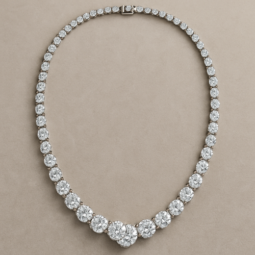 Tennis necklace graduated 