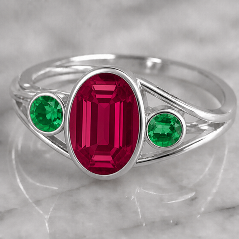 step cut ruby
edit the attached jewelry design with these instructions: step cut ruby. keep it photorealistic, just the design no text