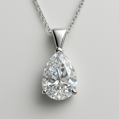 7 carat pear necklace 