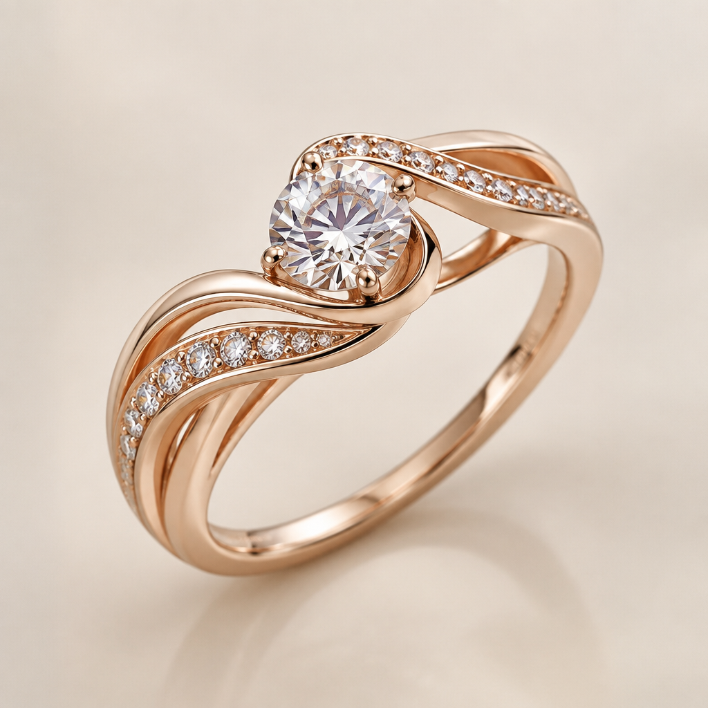 A women's ring
photorealistic jewelry design, A women's ring, modern style, just the design no text