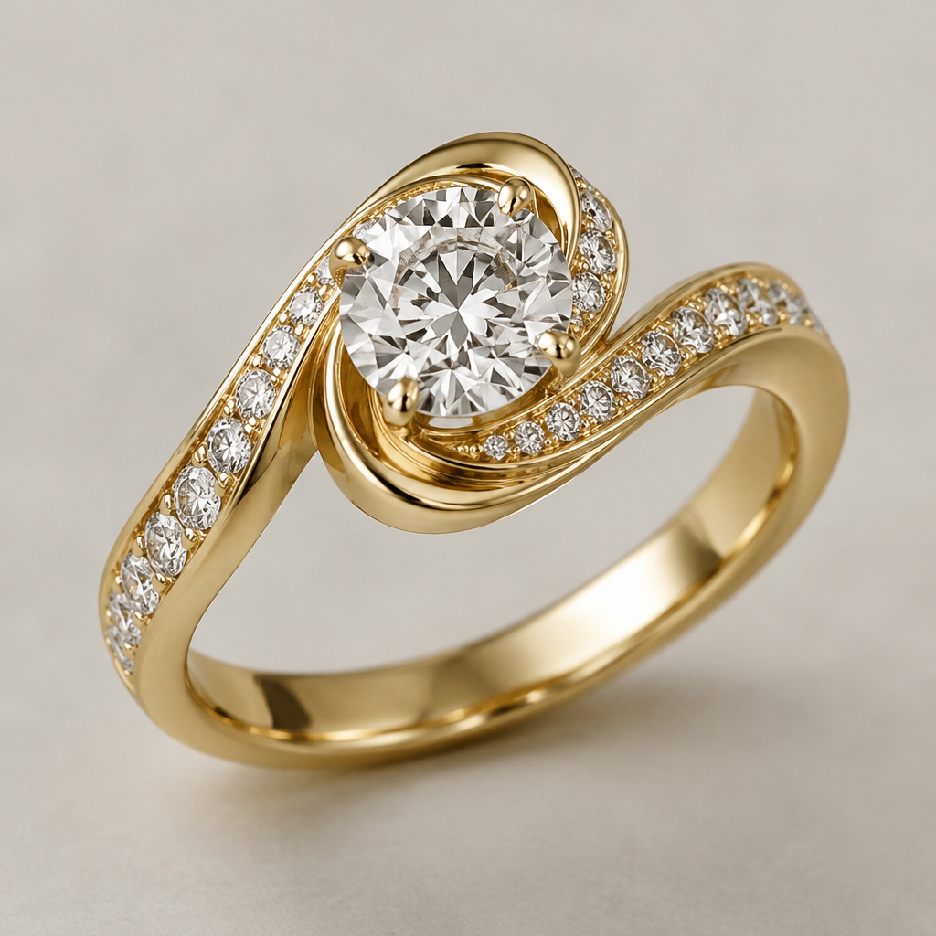 A women's ring
photorealistic jewelry design, A women's ring, modern style, just the design no text