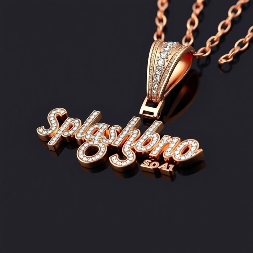 Create a pendant that say Splashbro Sosa with mosaic diamonds for men