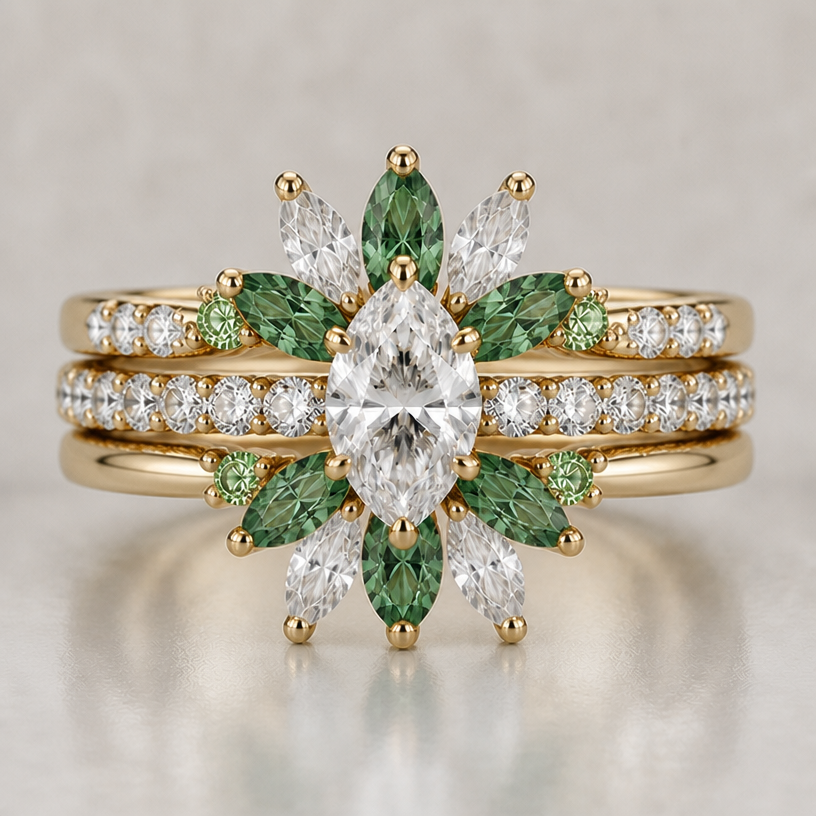 yes. but with the top and bottom band, i don’t want diamonds wrapping all the way around the band
edit the attached jewelry design with these instructions: yes. but with the top and bottom band, i don’t want diamonds wrapping all the way around the band. keep it photorealistic, just the design no text