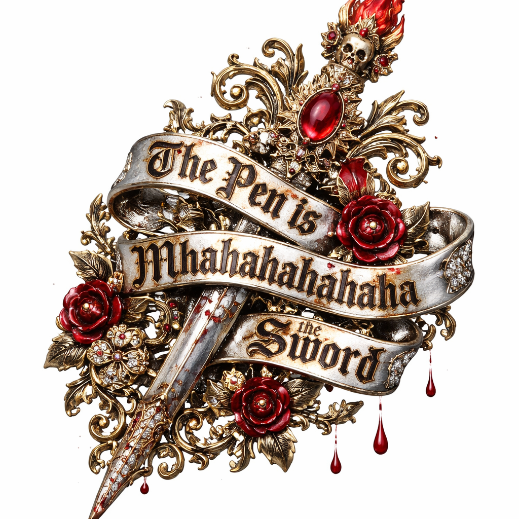 The pen is Mhahahahahaha the sword
The pen is Mhahahahahaha the sword