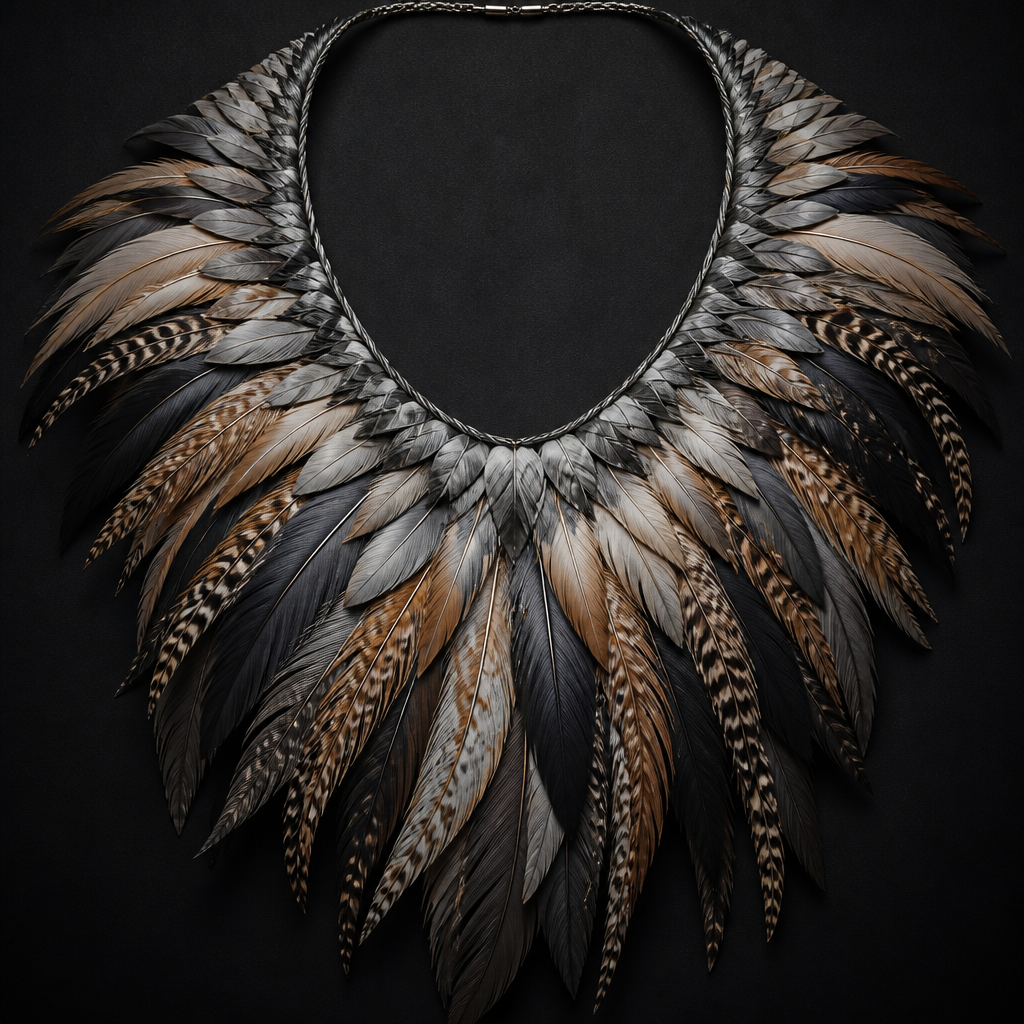A women's earrings, highly ornate, intricate and elaborate, richly detailed. make me a 100lb necklace out of feathers
photorealistic jewelry design, A women's earrings, highly ornate, intricate and elaborate, richly detailed. make me a 100lb necklace out of feathers, modern style, just the design no text