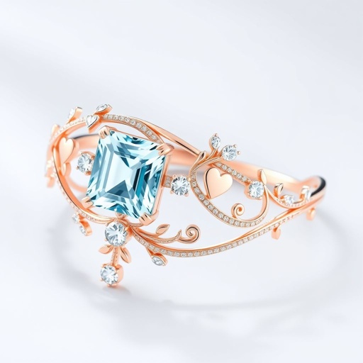 A princess cut aquamarine 30 carat, with VVS and M bracelet